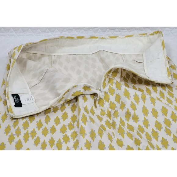 J.Crew Women's Stretch Skirt Size 6 Geometric Diamond Print Knee Length Pencil - Picture 5 of 12